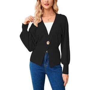 Women's V Neck Knit Sweater Polyester Acrylic Blends Slim Casual Cold Weather